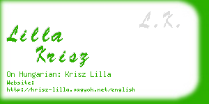 lilla krisz business card